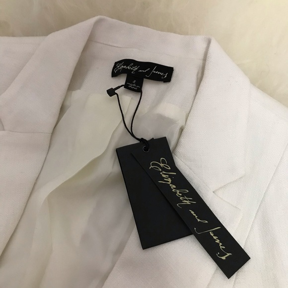 ELIZABETH AND JAMES Linen Notch-Lapel Blazer - Picture 4 of 6